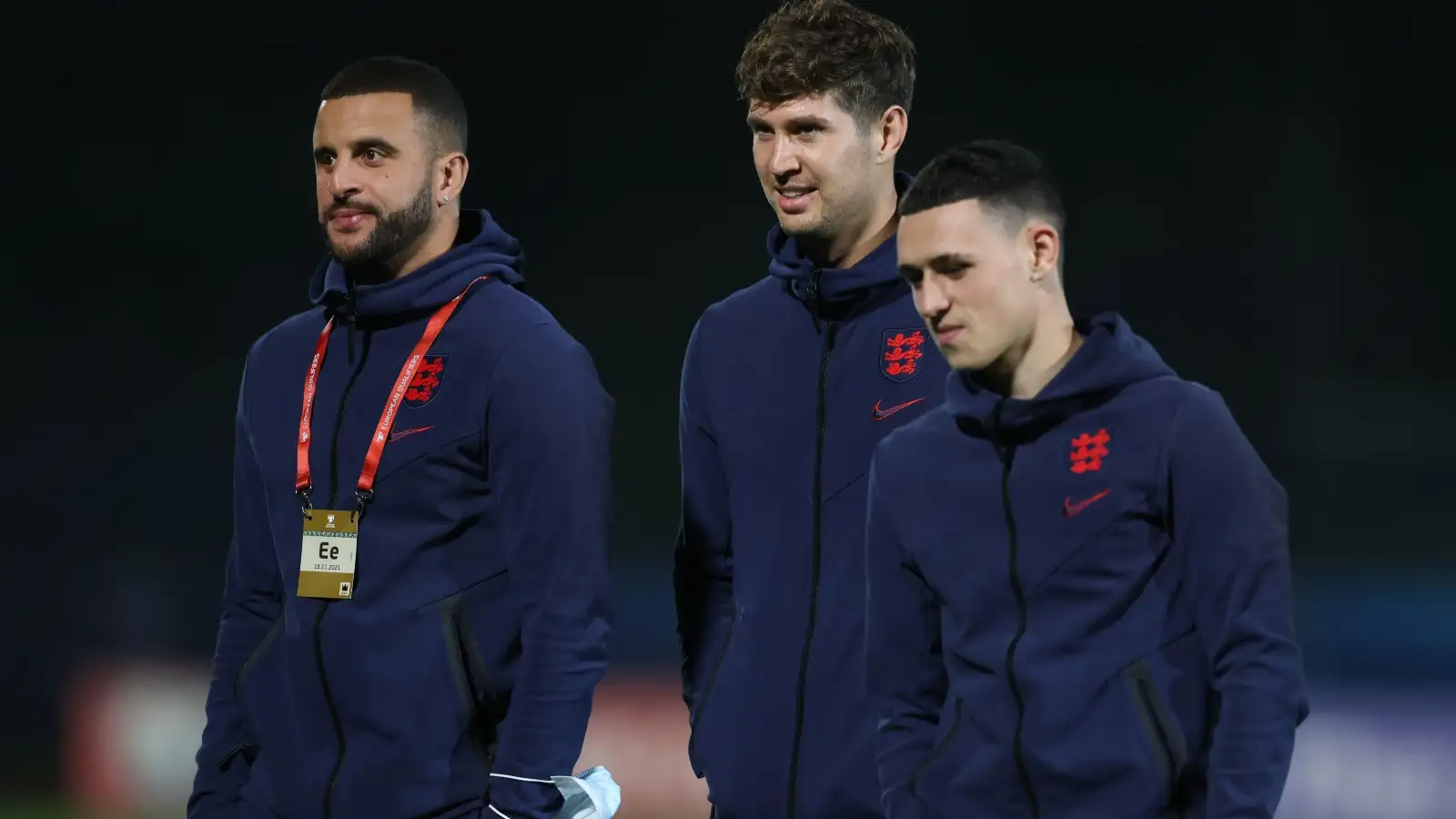 England trio Phil Foden, Kyle Walker and John Stones