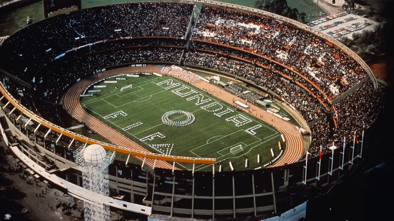 Overhead shot of the opening ceremony to the 1978 World Cup