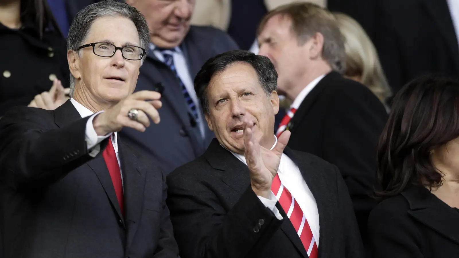 Liverpool chairman Tom Werner and John W. Henry during a match