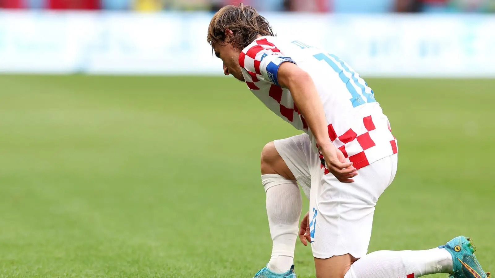 Luka Modric in action for Croatia against Morocco at the World Cup