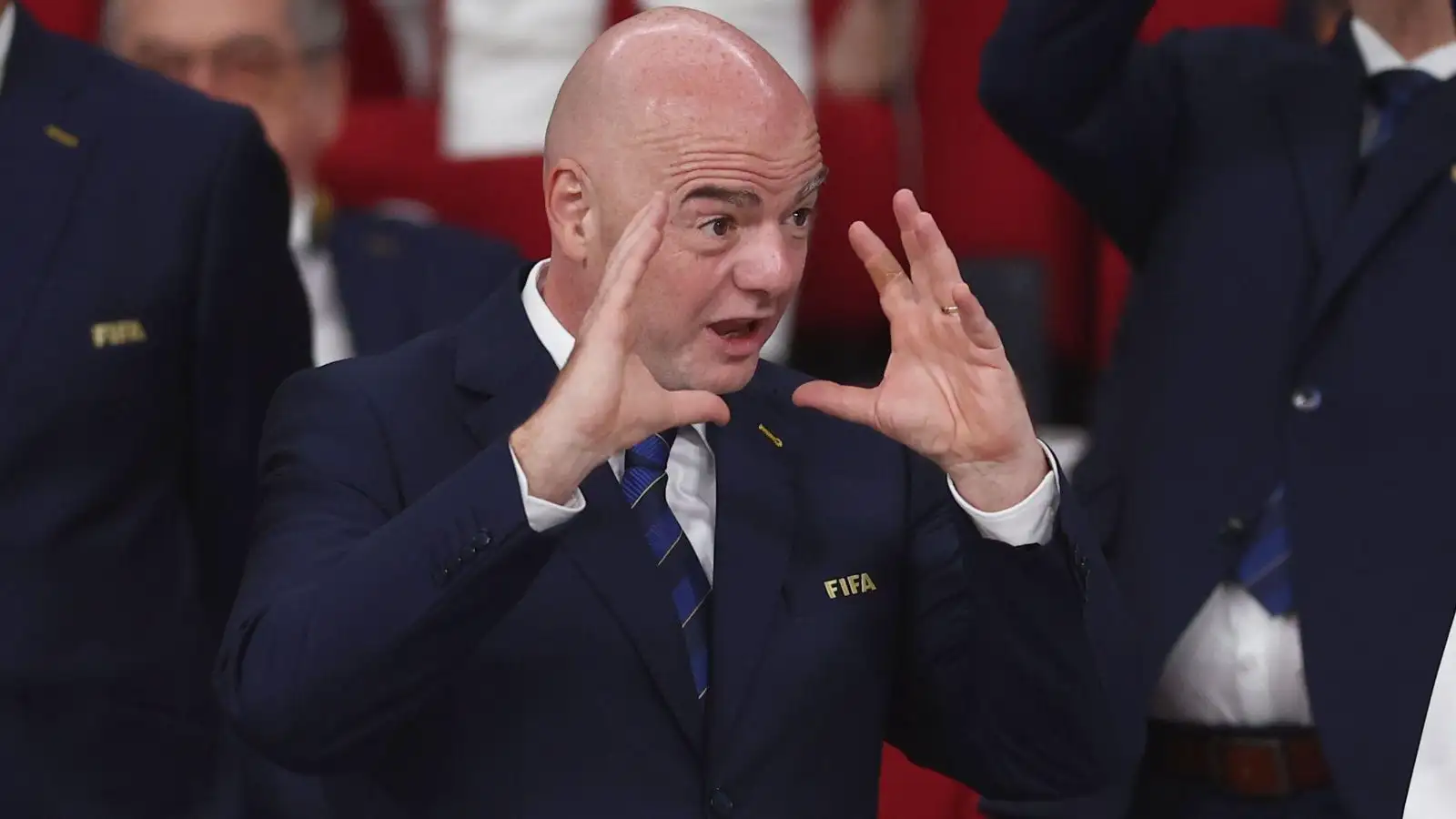 FIFA president Gianni Infantino attends a World Cup match.