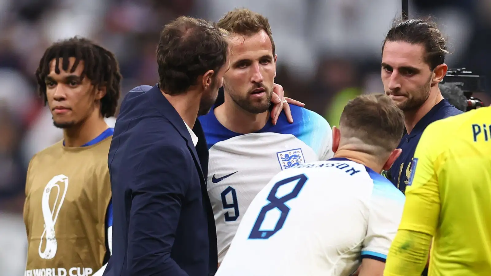 Gareth Southgate consoles Harry Kane after a defeat