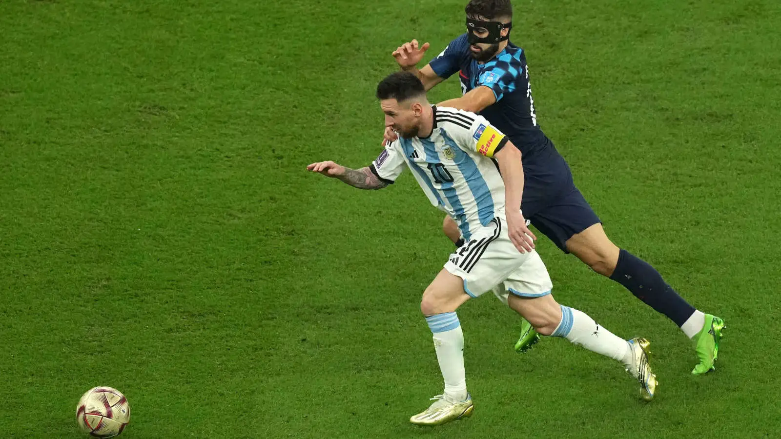 Lionel Messi or Argentina and Josko Gvardiol of Croatia during their 2022 World Cup semi-final