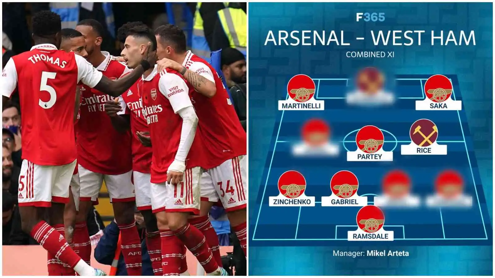 Arsenal 9-2 West Ham: Gunners heavily favoured in Boxing Day combined XI featuring Ramsdale
