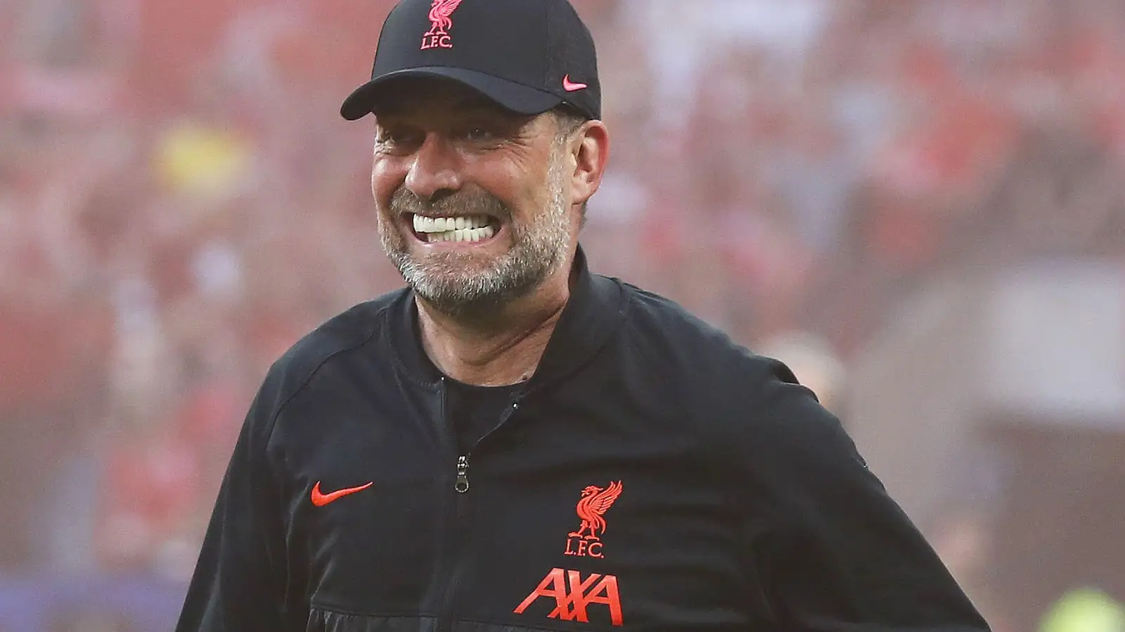 Liverpool manager Jurgen Klopp celebrates winning the FA Cup final in 2022.