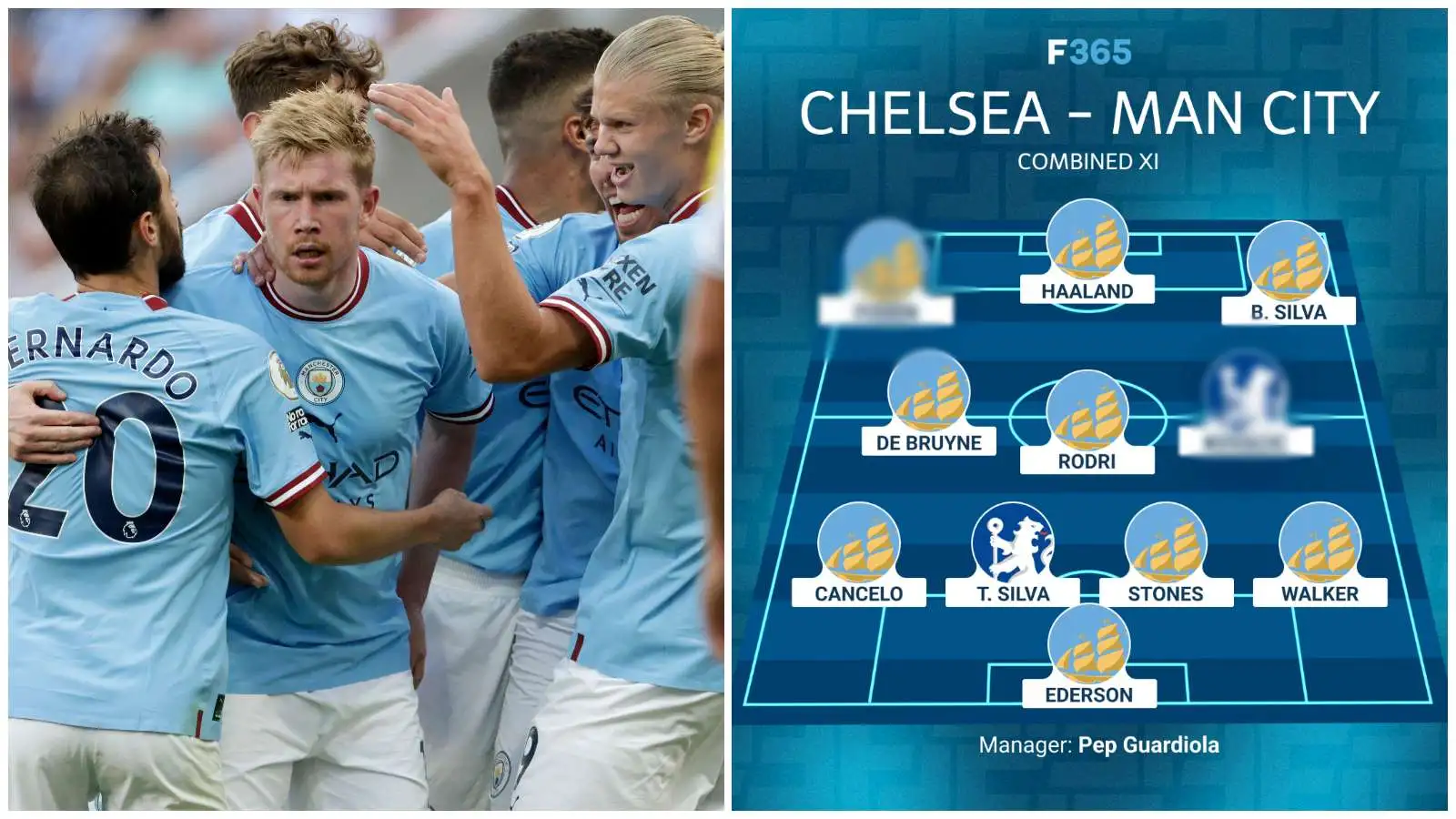 Chelsea - Man City combined XI