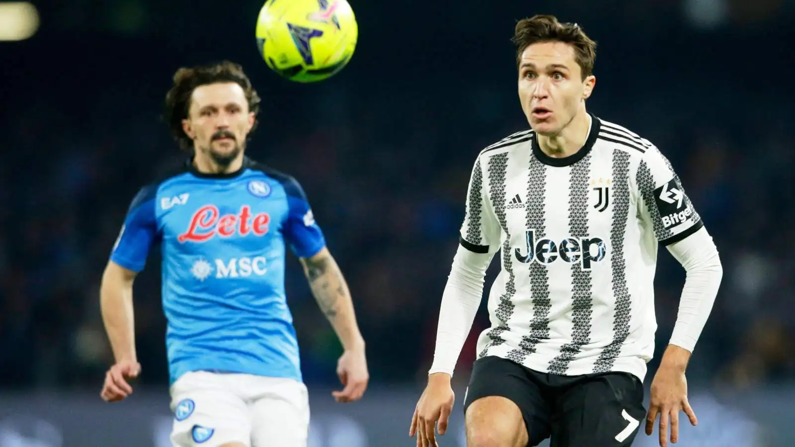 Reported Arsenal target Federico Chiesa during a match