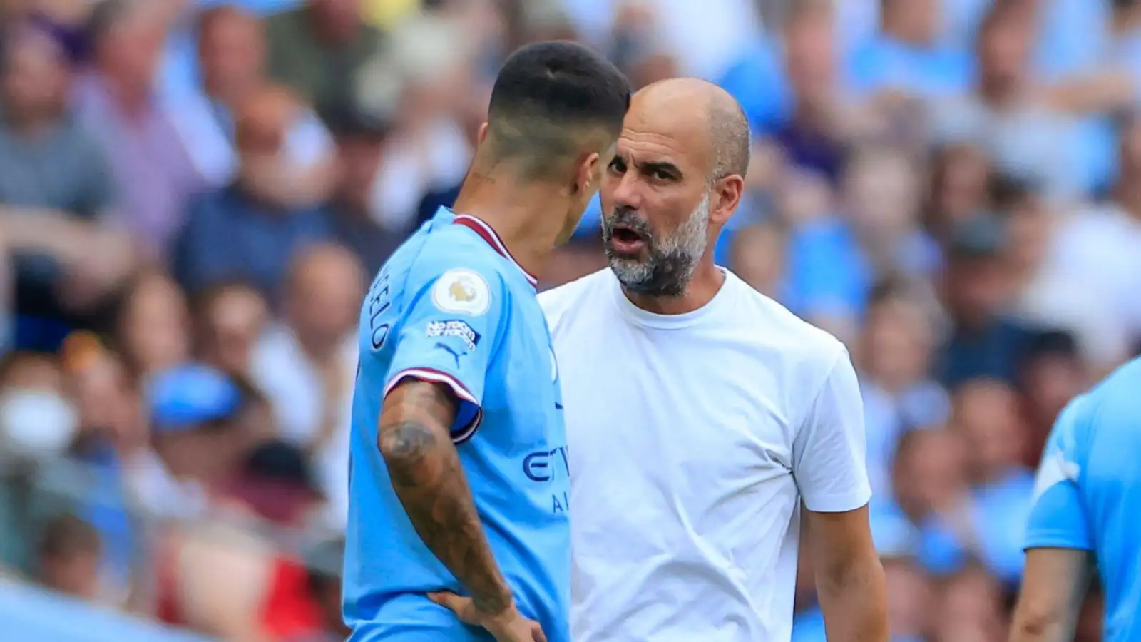 Guardiola bust-upwards using Cancelo