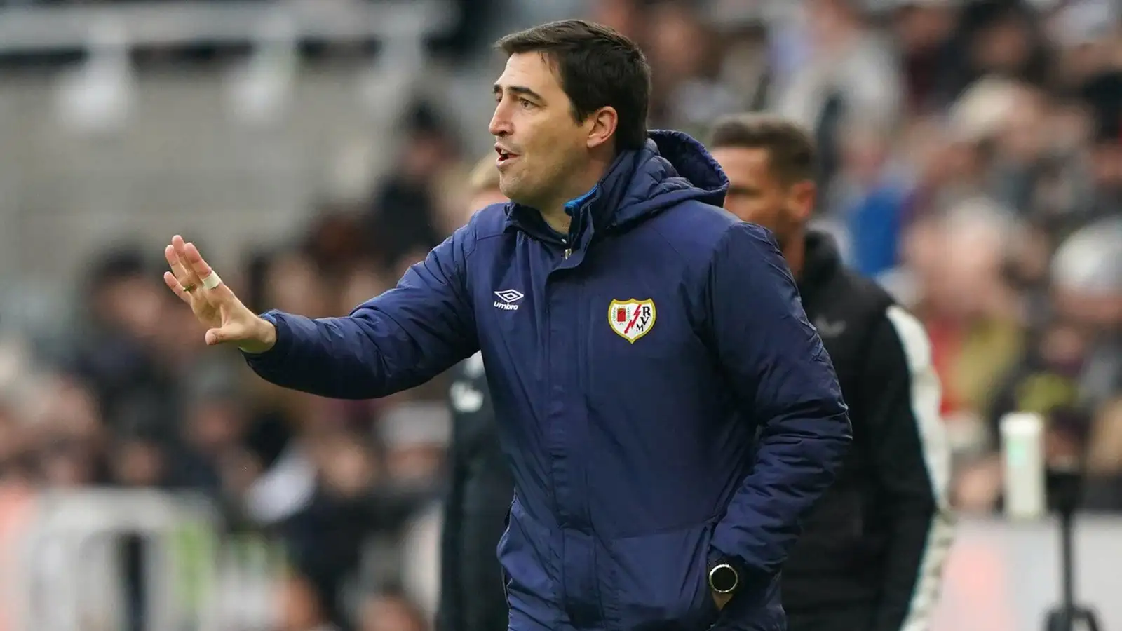 Leeds target Andoni Iraola shouts instructions at his team