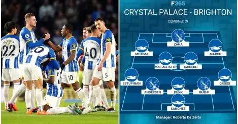 Crystal Palace 3-8 Brighton: Seagulls dominate combined XI as Olise, Eze, Doucoure miss out