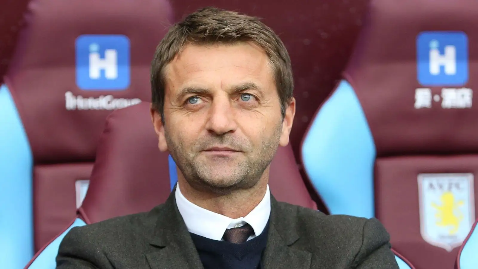 Former Tottenham boss Tim Sherwood sits down in the dugout