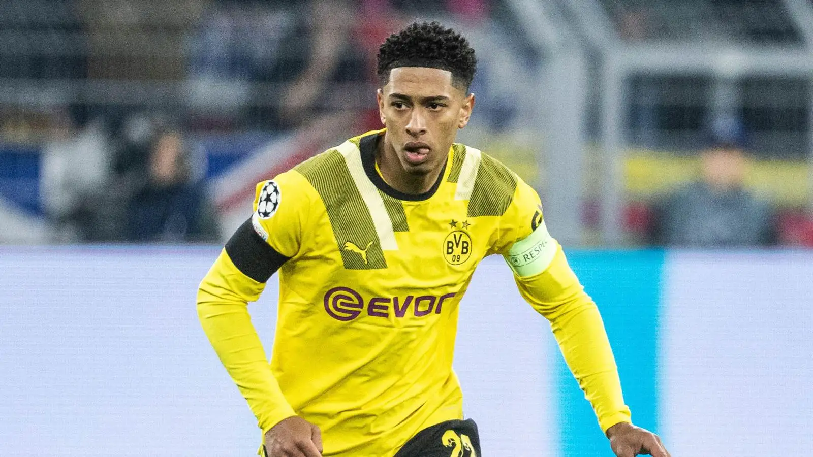 Liverpool target Jude Bellingham runs with the ball