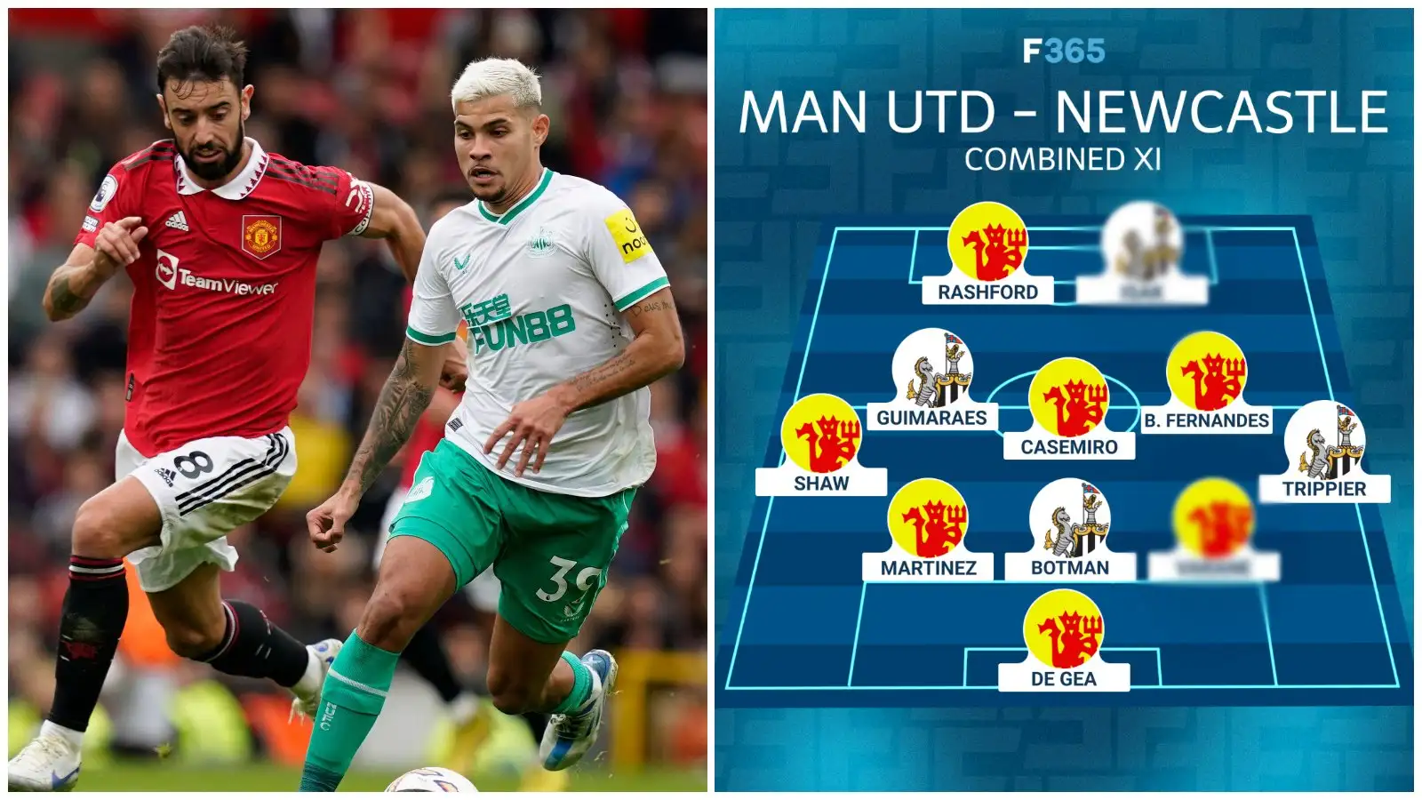 Man Utd - Newcastle combined XI