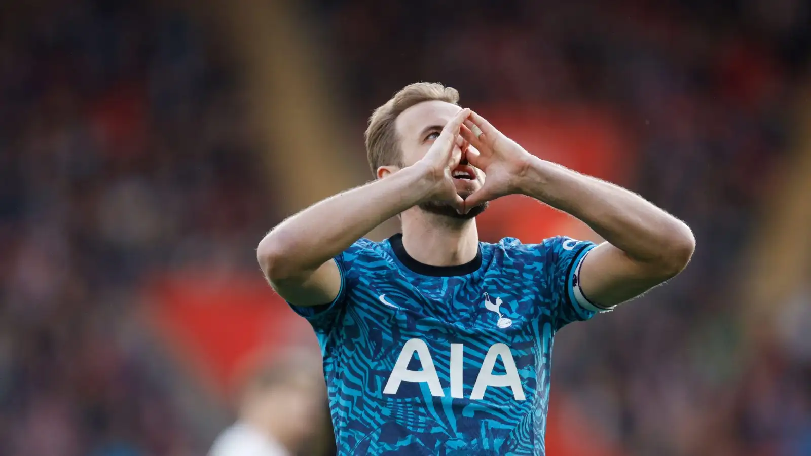 Tottenham striker Harry Kane looks frustrated