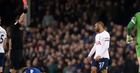 Lucas Moura apologises for ‘mistake’ sending off in Spurs draw with Everton