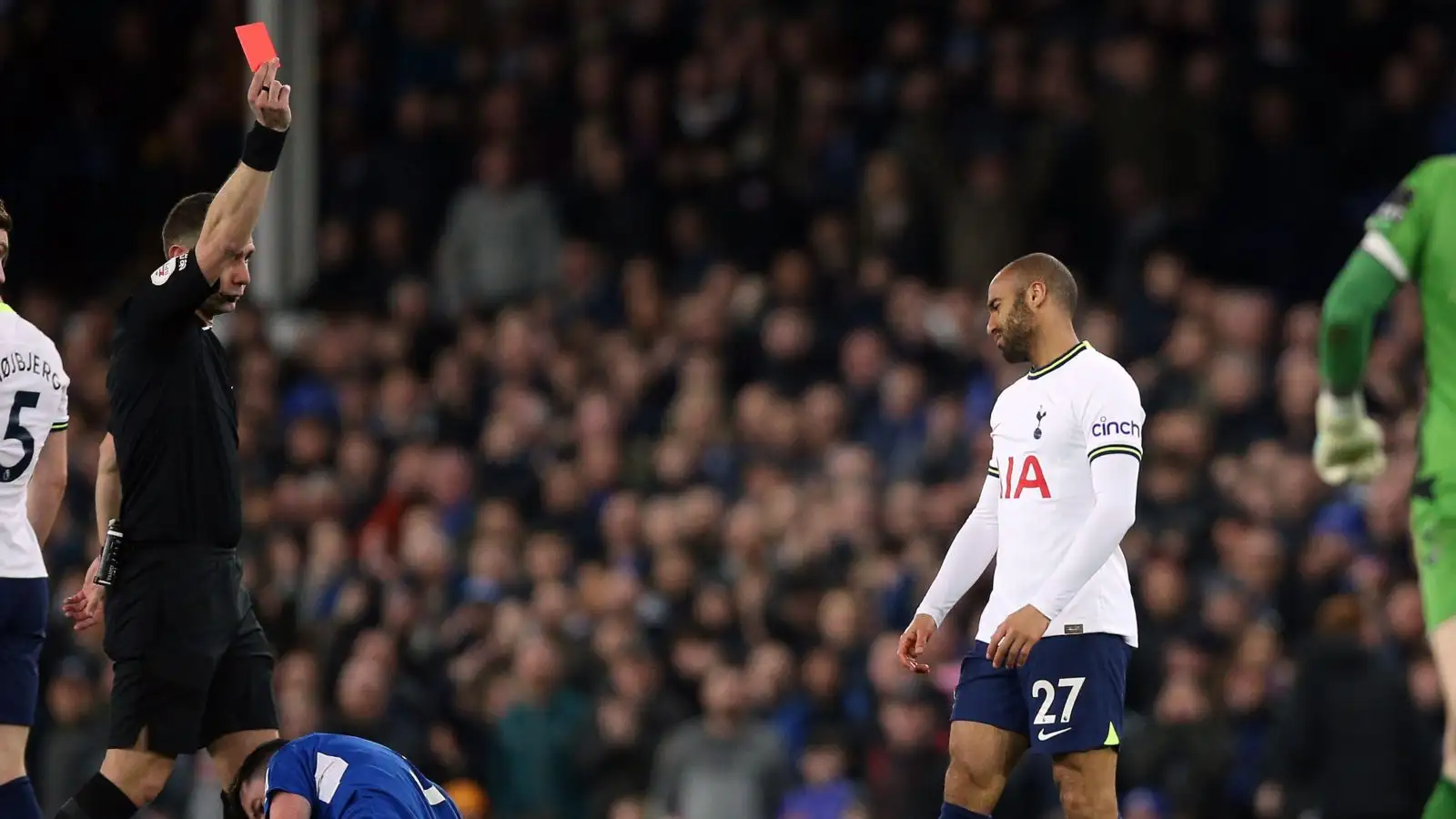 Lucas Moura apologises for ‘mistake’ sending off in Spurs draw with Everton