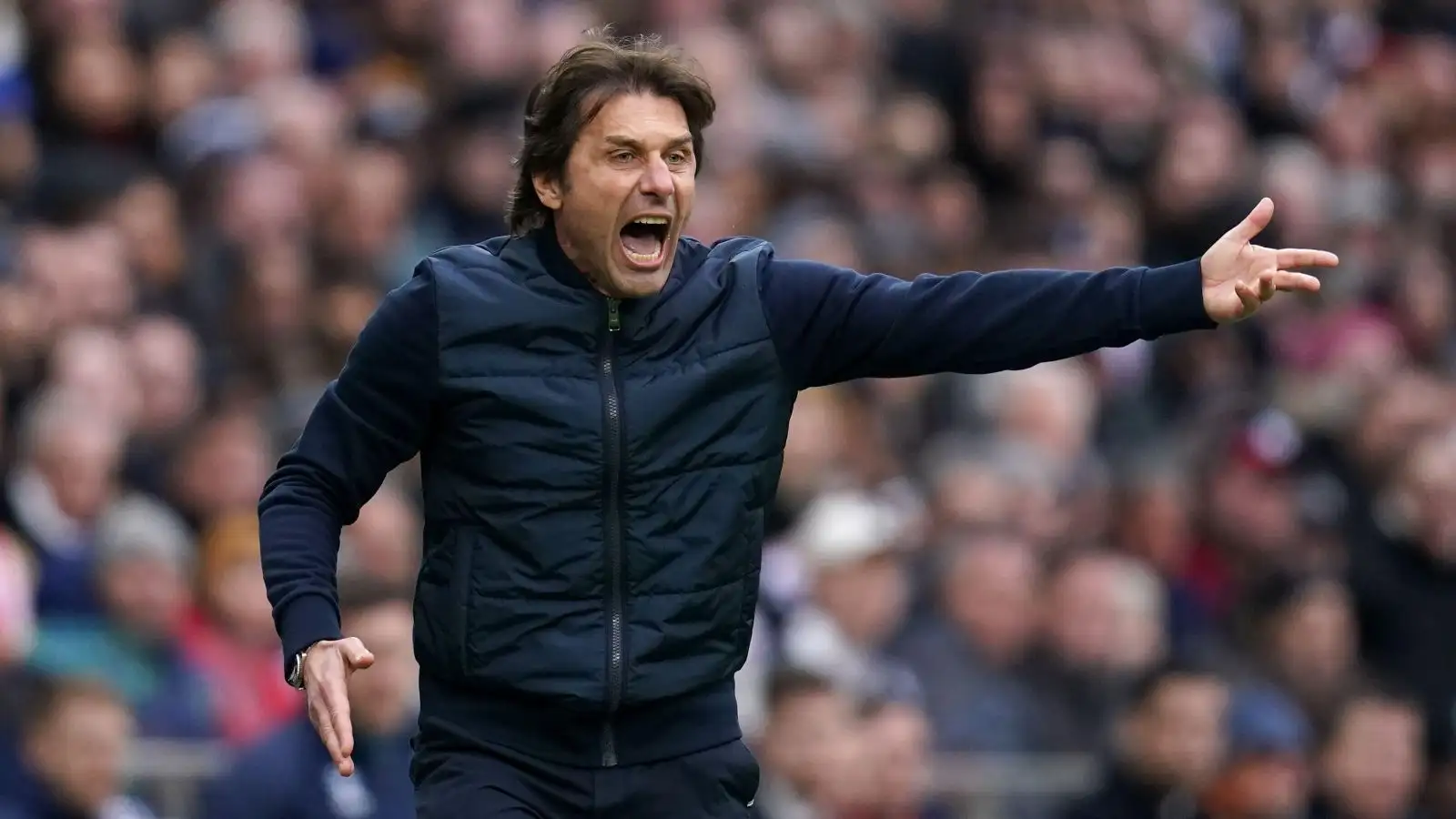 Chelsea target Antonio Conte shouts at his players