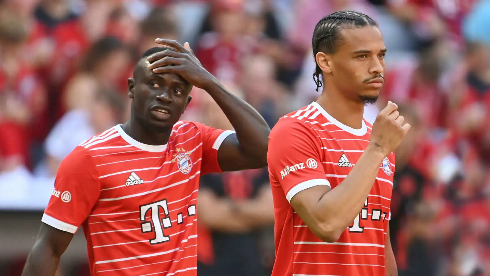 Sadio Mane and Leroy Sane of Bayern Munich