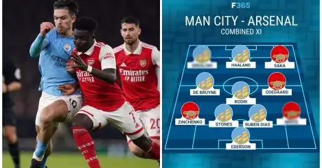 Man City 7-4 Arsenal combined XI: Four England internationals are in as all three Gabriels miss out