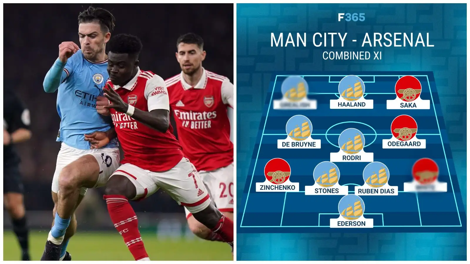 Man City - Arsenal combined XI