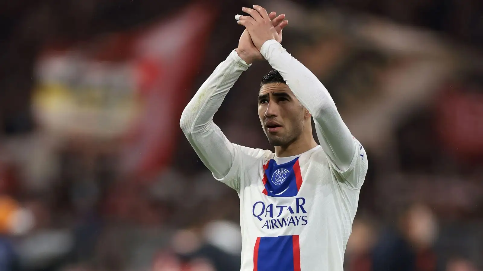 Man Utd target Achraf Hakimi claps the supporters