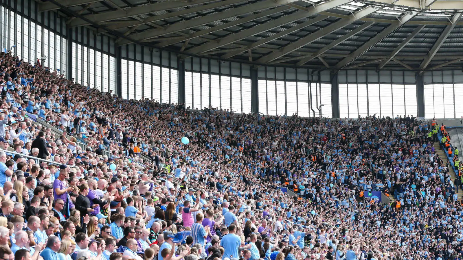 Coventry City supporters during their EFL Championship match against Birmingham City