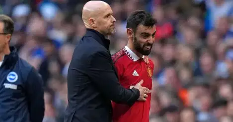 Man Utd have made Erik ten Hag a ‘very lucky guy’ as Ratcliffe ‘swipes’ at Bruno Fernandes