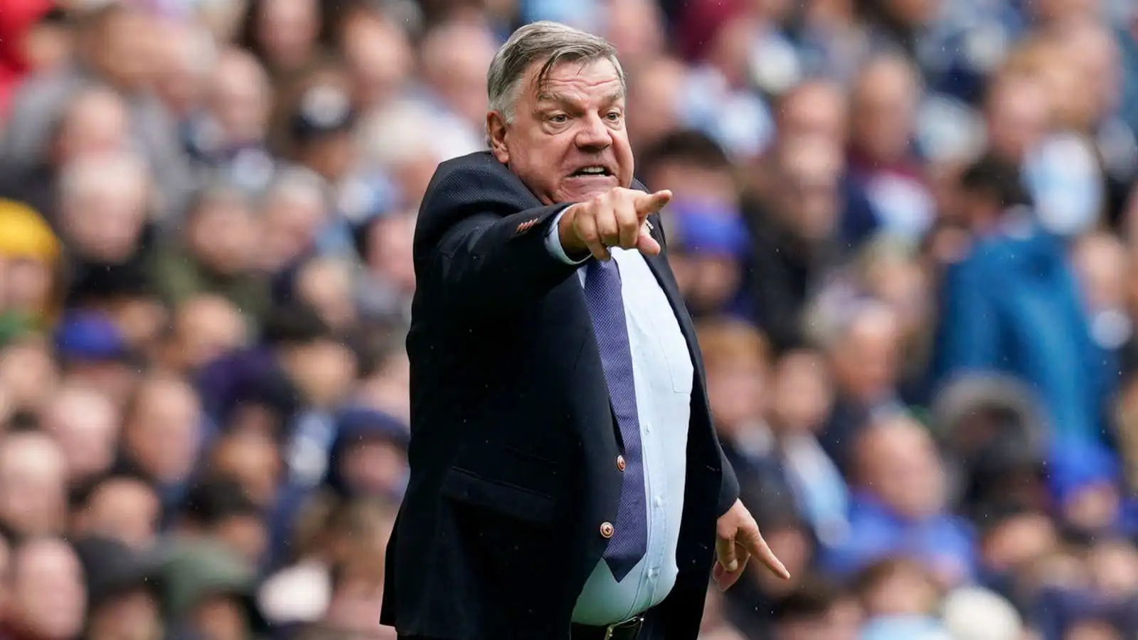 Leeds United manager Sam Allardyce during his team's Premier League match against Manchester City