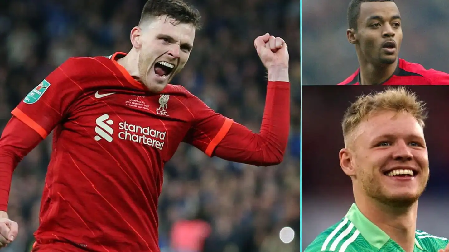 Andy Robertson, David Bellion and Aaron Ramsdale