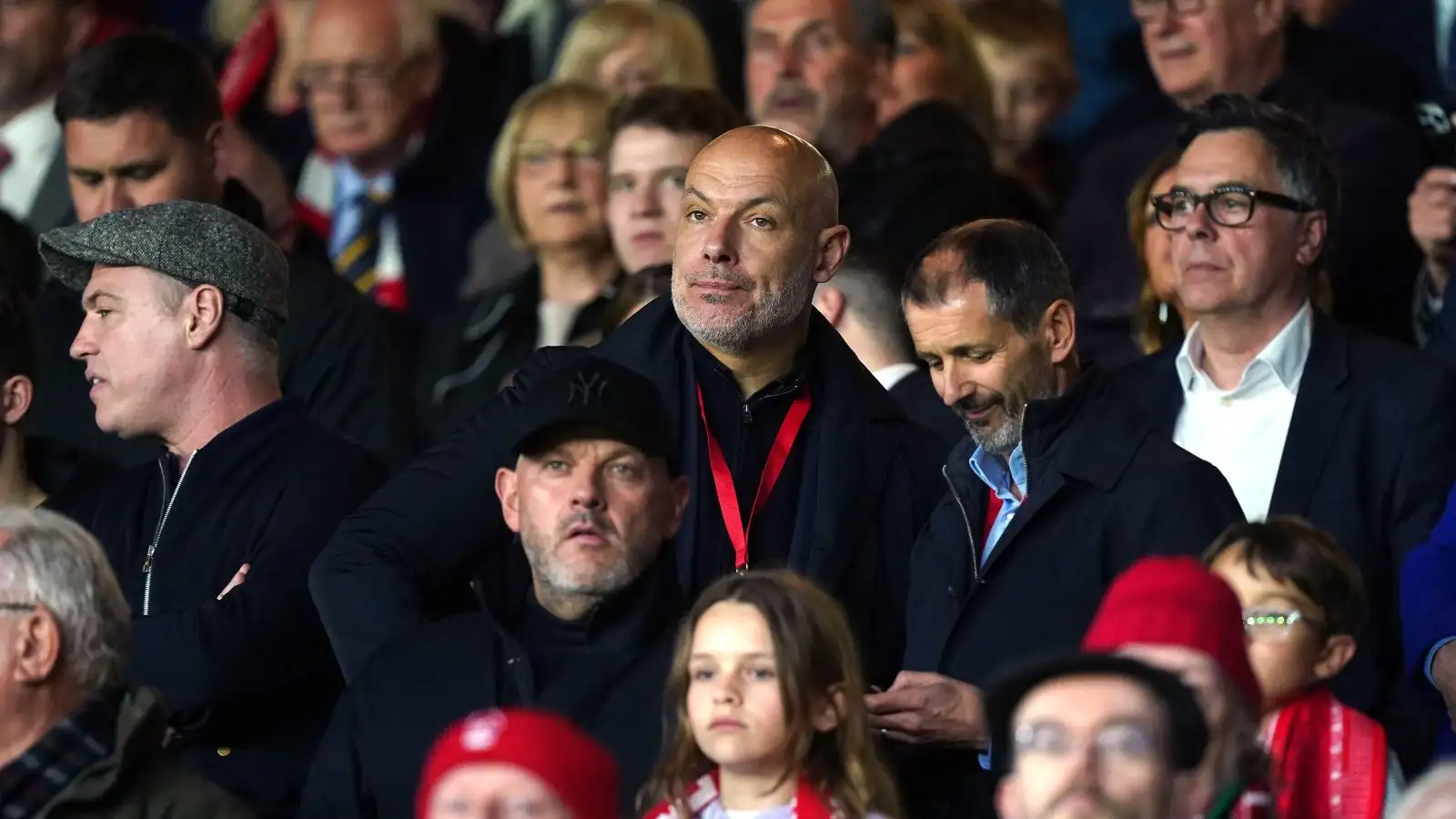 Howard Webb in the stand during a Premier League match