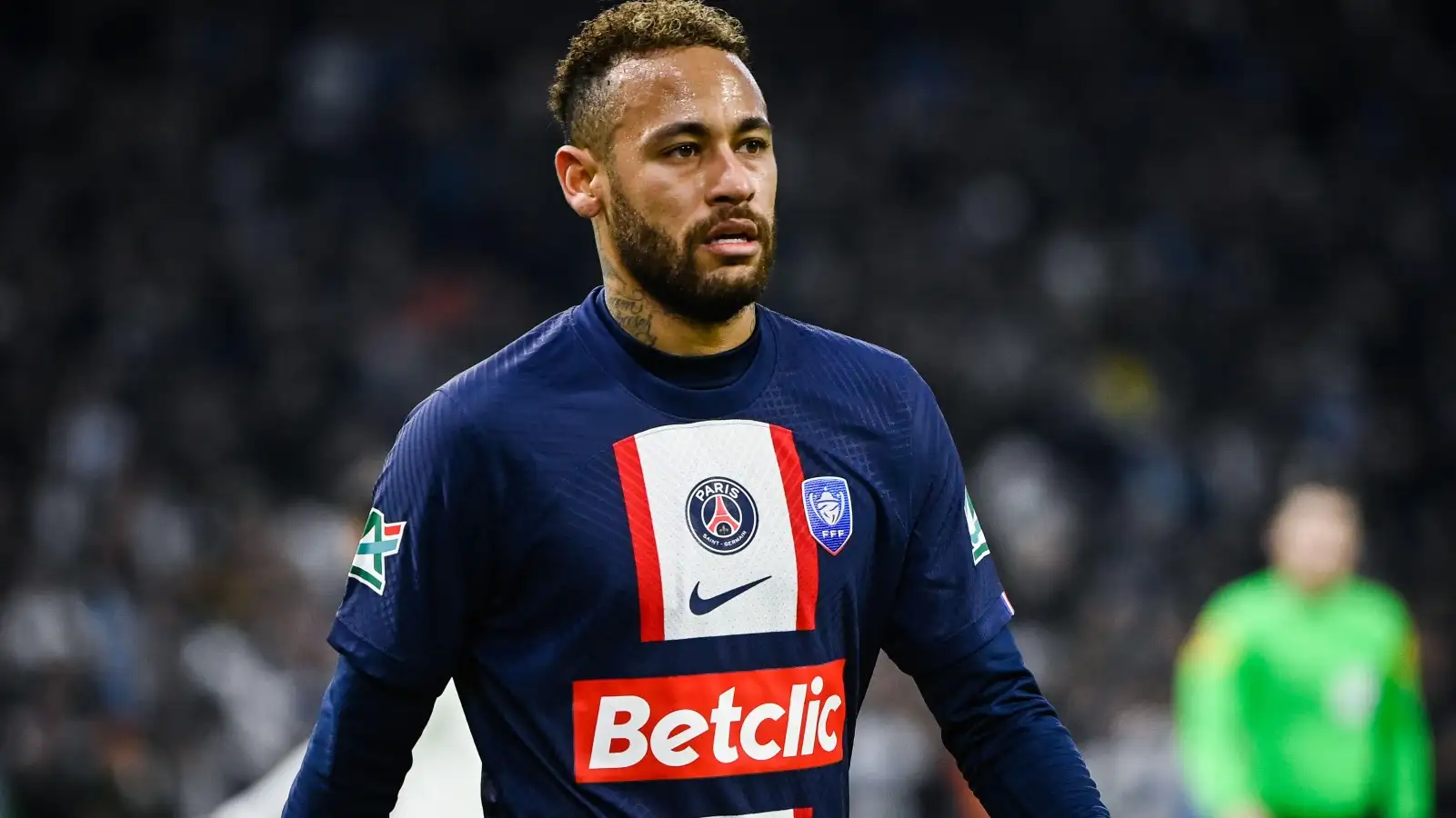 Neymar in action for PSG in the Coupe de France.