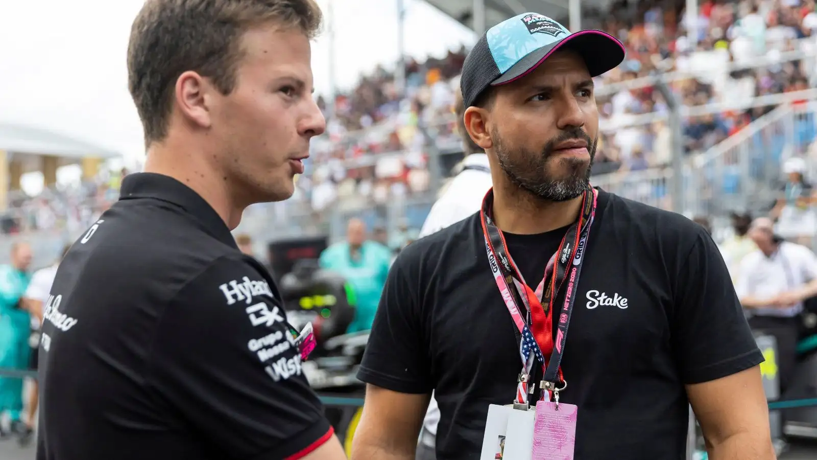 Sergio Aguero at the Miami Grand Prix