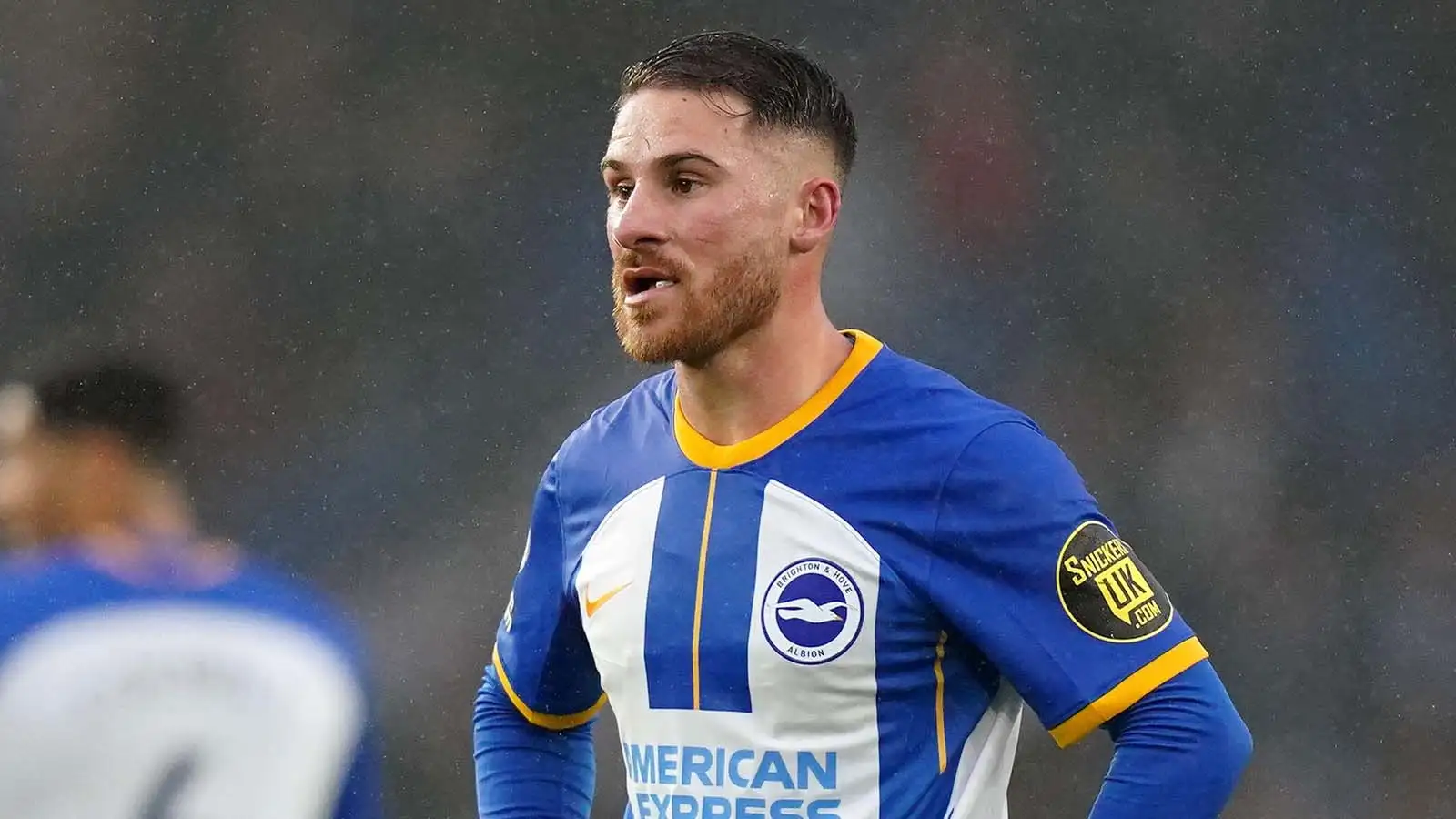 Brighton and Hove Albion's Alexis Mac Allister looks dejected during the Premier League match at The AMEX, Brighton.