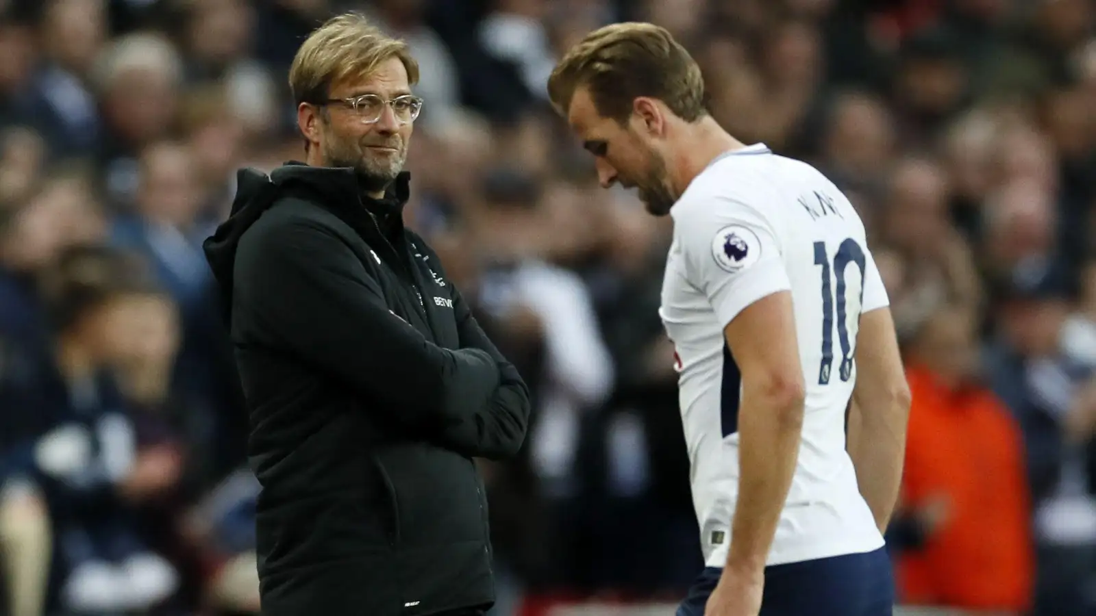 Jurgen Klopp watches Harry Kane leave the pitch during a Liverpool clash with Tottenham in 2017.