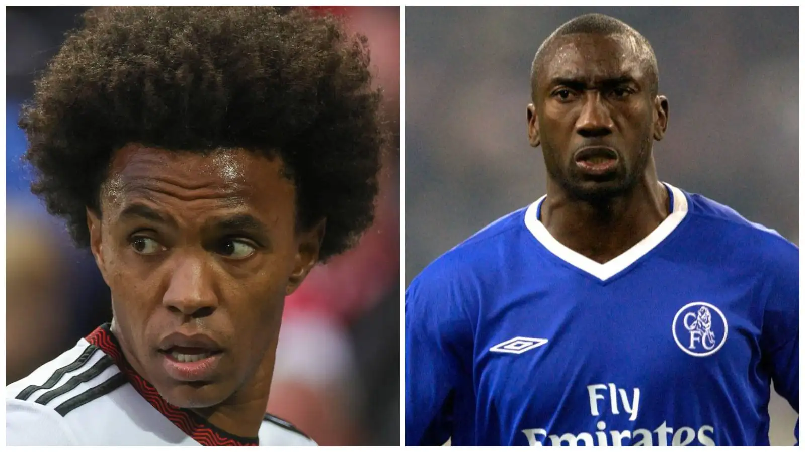 Premier League players Willian and Jimmy Floyd Hasselbaink