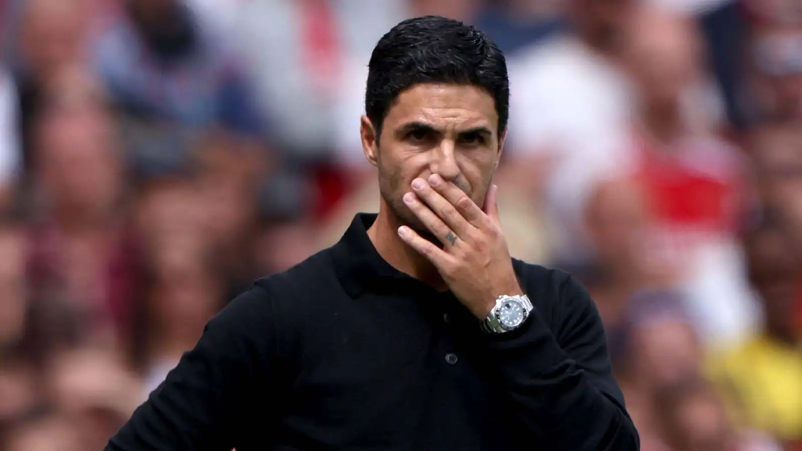 Mikel Arteta (Arsenal head coach) at the Arsenal v Nottingham Forest match