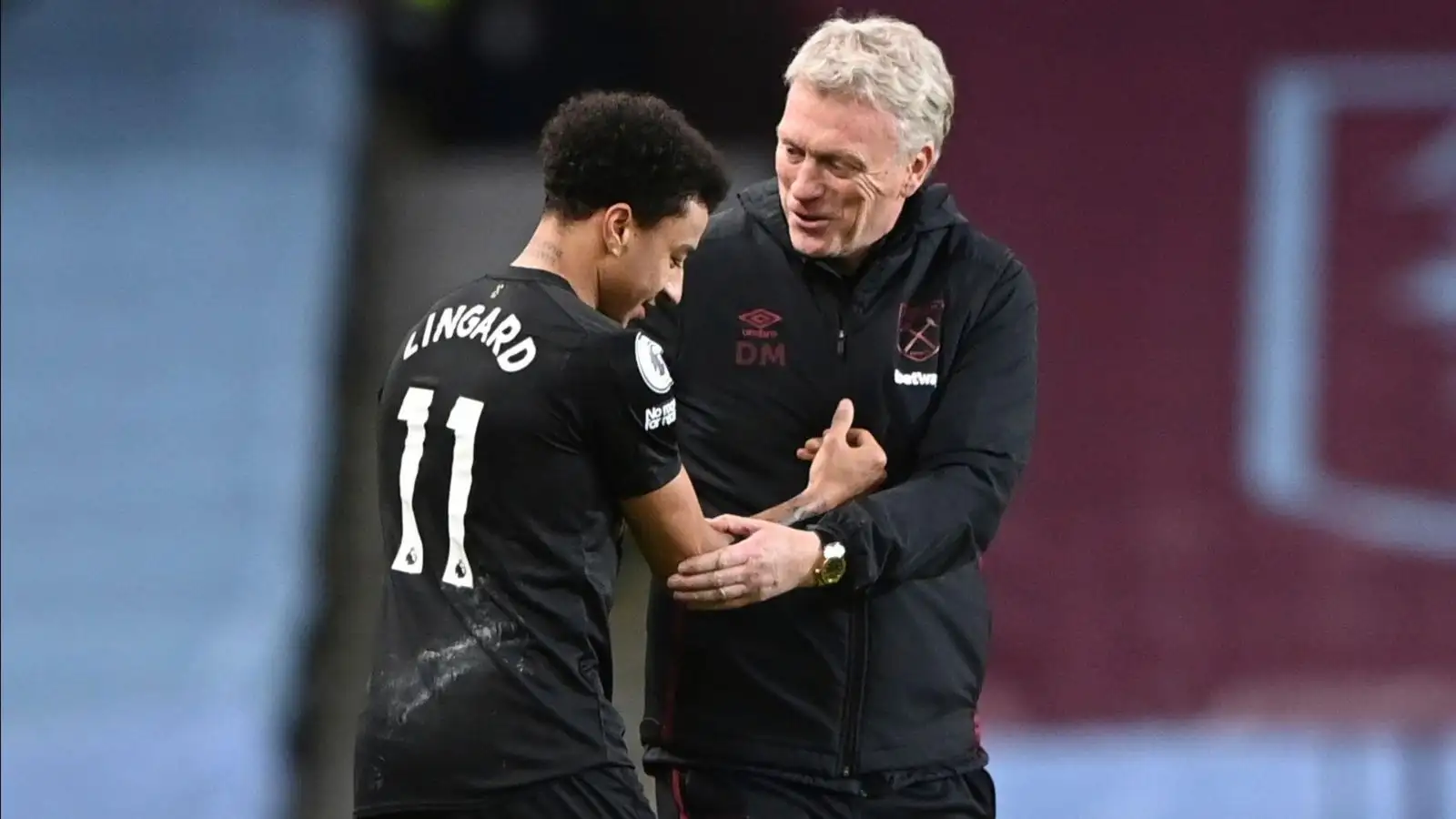 David Moyes with Jesse Lingard after a win.