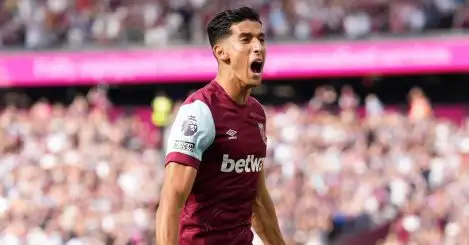 West Ham 3-1 Chelsea: Nayef Aguerd scores and is sent off as 10-man Hammers thrive to win