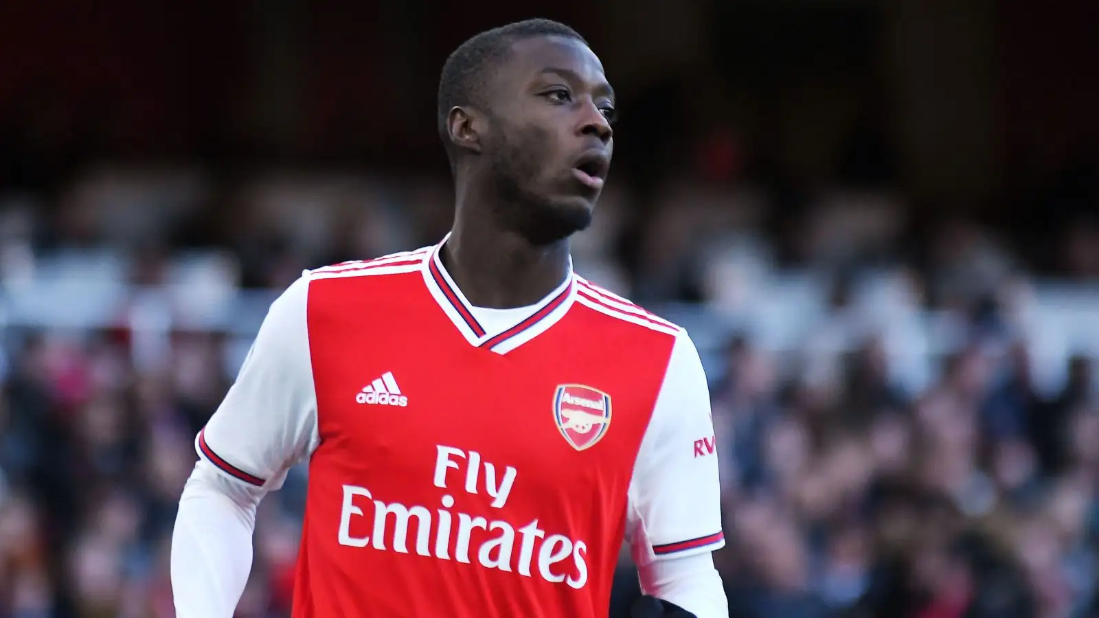Arsenal winger Nicolas Pepe during a match.