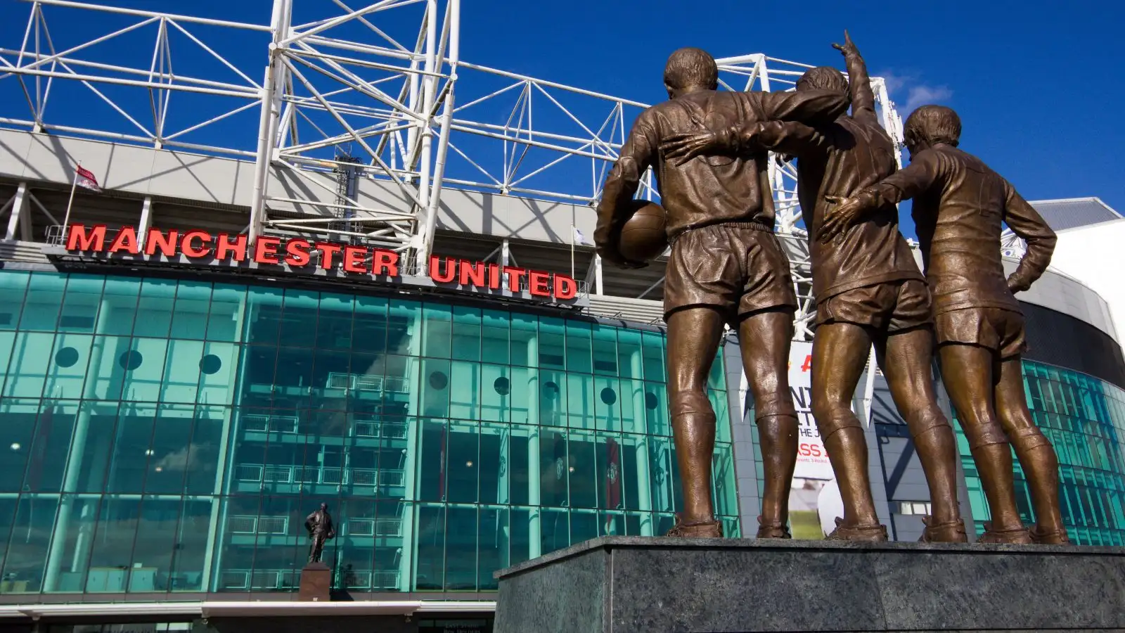 An outside view of Old Trafford.