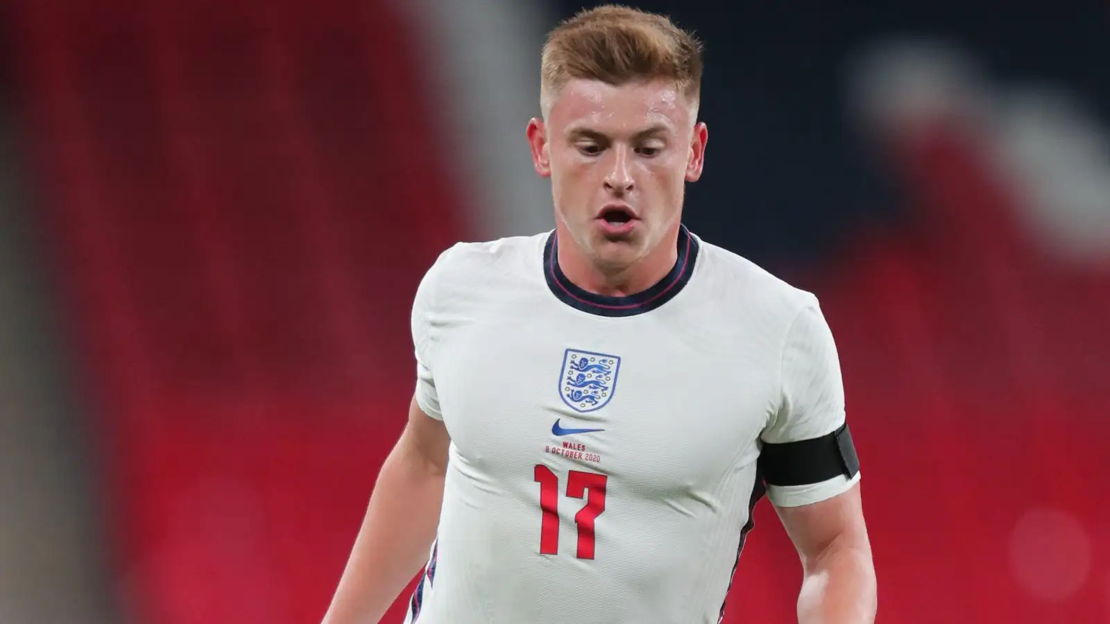 Harvey Barnes in action for England against Wales in 2020.