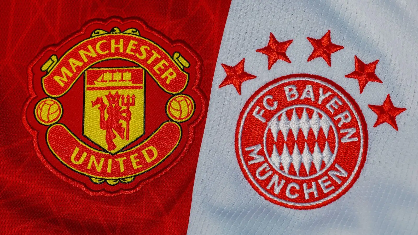 Manchester United and Bayern Munich badges