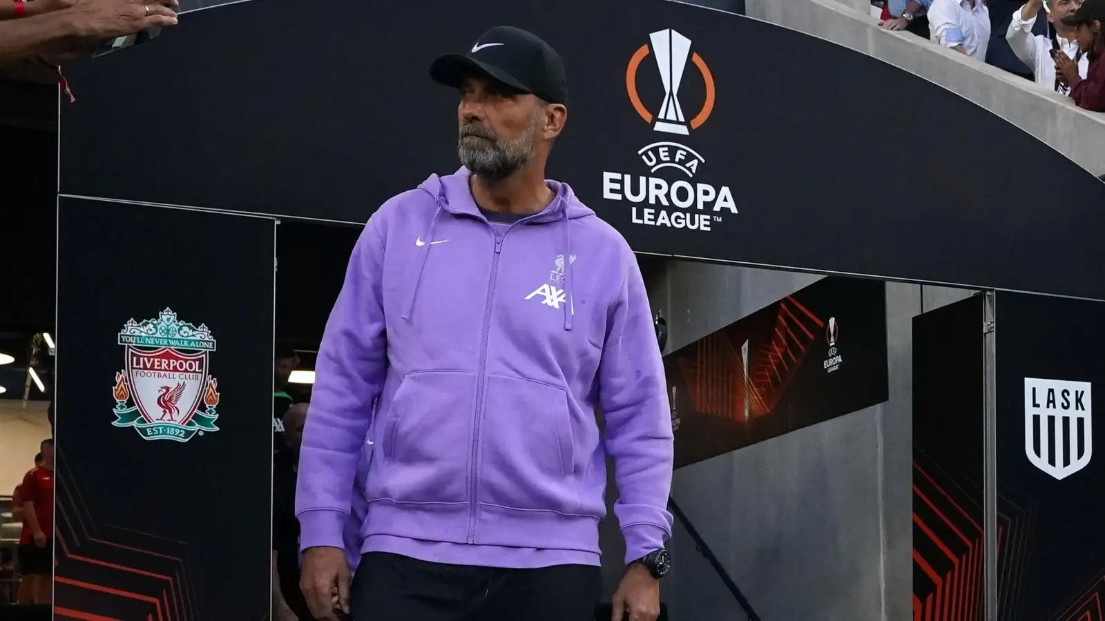 Liverpool manager Jurgen Klopp before a Europa League match.