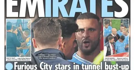 Arsenal v Man City in ‘tunnel bust-up’ nowhere near the actual tunnel