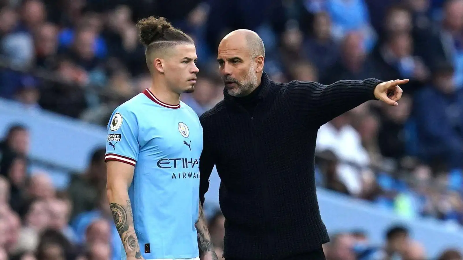 Newcastle attached Guy City gap midfielder Kalvin Phillips putting on Pep Guardiola