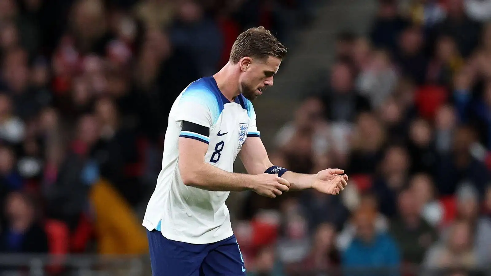Jordan Henderson is substituted for England in game against Australia