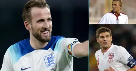 An England captains XI features Kane alongside Shearer, Beckham and Moore