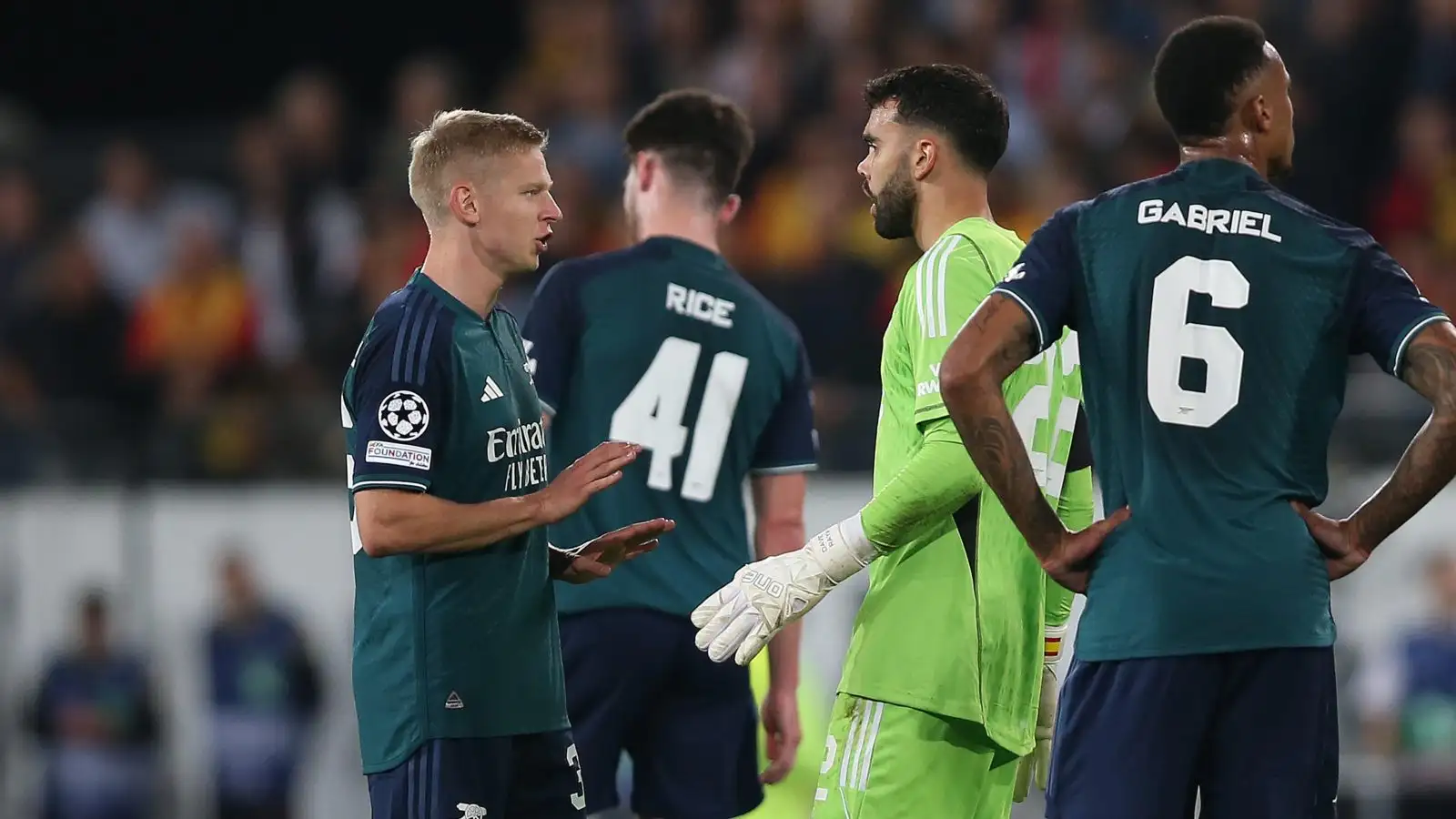 Arsenal star tipped to 'cost' Arteta's side the 'Prem title'; Neville claims he's desperate for 'help' 5 c?url=https%3A%2F%2Fd2x51gyc4ptf2q.cloudfront.net%2Fcontent%2Fuploads%2F2023%2F10%2F23100528%2FArsenal duo Zinchenko and Raya