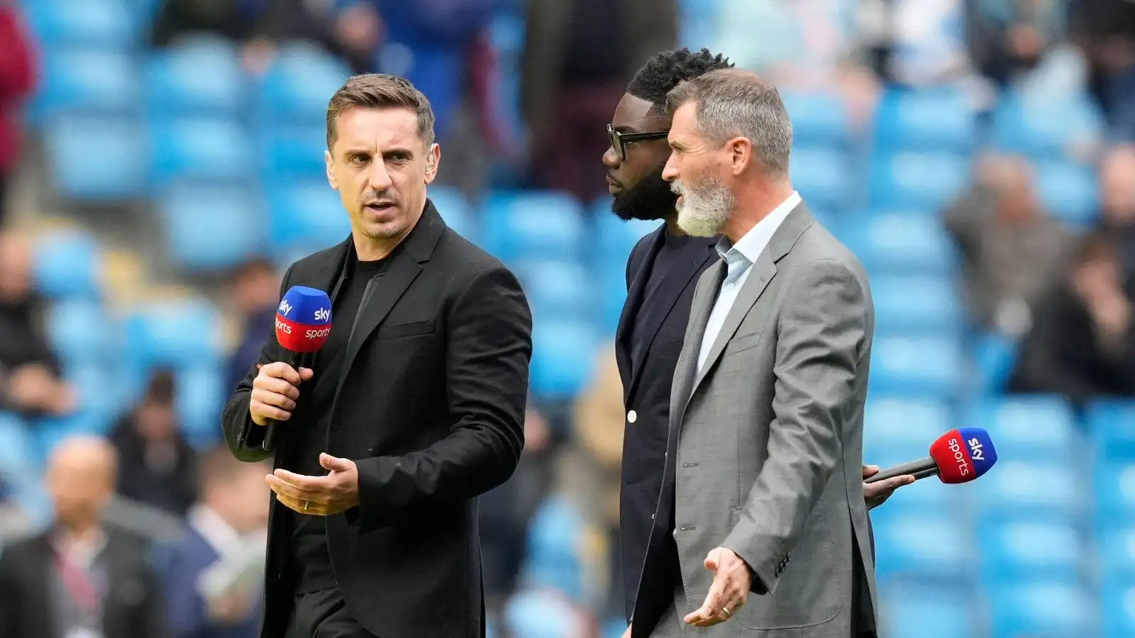Sky Sports pundits Gary Neville, Micah Richards and Roy Keane