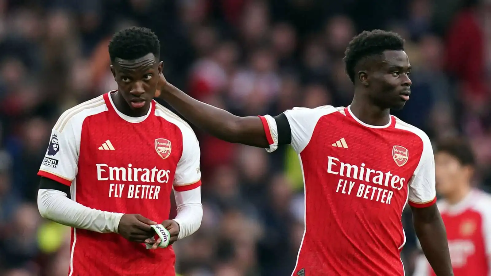 Eddie Nketiah, Bukayo Saka, Arsenal, October 2023